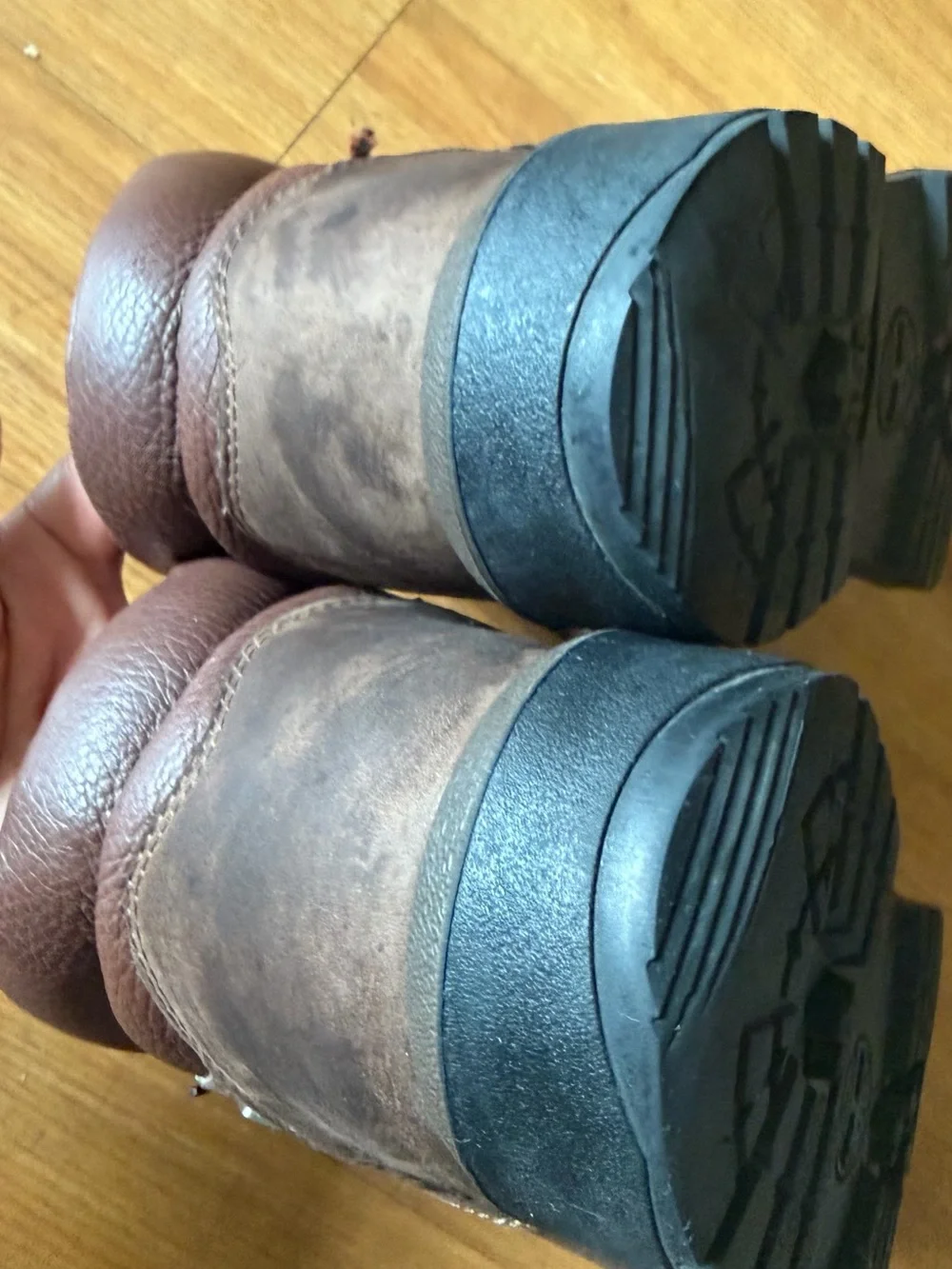 Timberland Brown and Green Men's Leather Hiking Boots